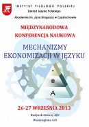 Mechanizmy ekonomizacji w języku - konferencja międzynarodowa 